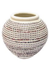 WHITE AJRAK VASE