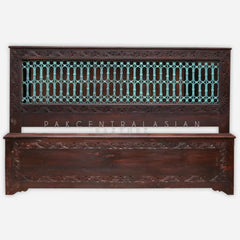 IRON HAND CARVED BED