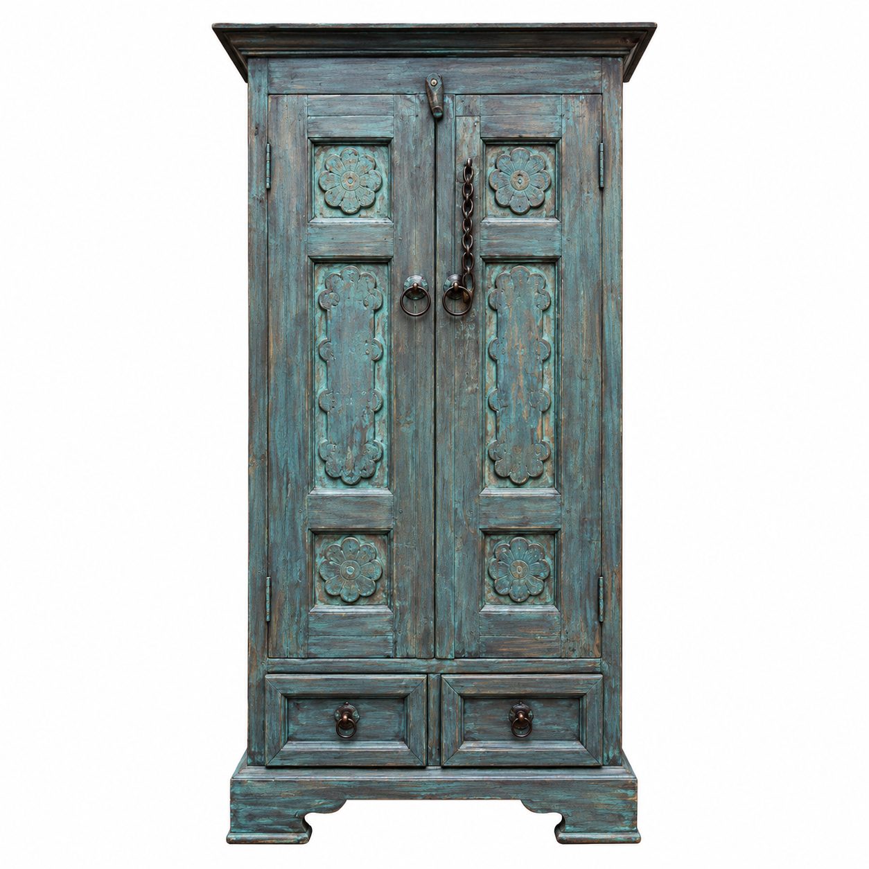 Antique Style Turquoise Cupboard