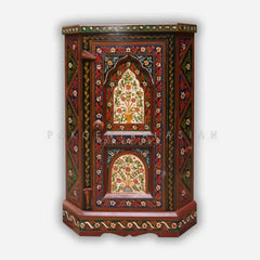 Akbari Hand Painted Corner Cabinet Medium