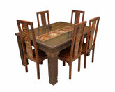 Pillar Design Dining Table with 6x Chairs