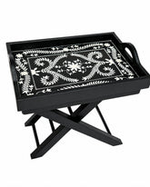 Akbari Black & White Folding Tray