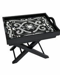 Akbari Black & White Folding Tray