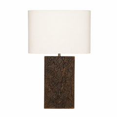 Wood Log Side Table Lamp - I