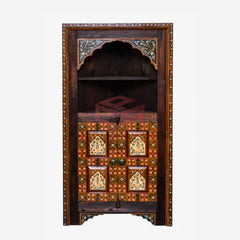 Akbari Hand Painted Corner Cabinet
