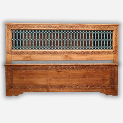 IRON HAND CARVED BED
