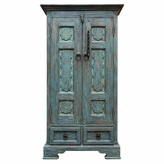 Antique Style Turquoise Cupboard