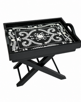 Akbari Black & White Folding Tray