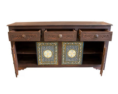 Akbari (Hand Painted) Buffet Sideboard 6ft (Turquoise)