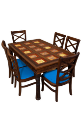 Akbari Dining Table with 6x Chairs