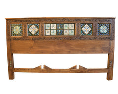 AKBARI BED WITH 2x SIDE TABLES (TURQOISE)