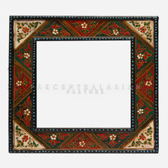 Akbari Hand Painted Mirror 18×18 I