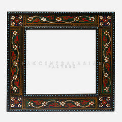 Akbari Hand Painted Mirror 18×18 II