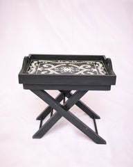 Akbari Black & White Folding Tray