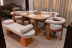 Nordic Dining Table with 4x Chairs & Bench