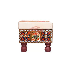 Akbari Hand Painted Single Drawer Stool