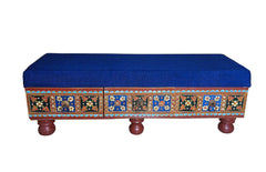 Akbari Hand Painted Triple Drawer Stool