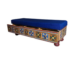 Akbari Hand Painted Triple Drawer Stool