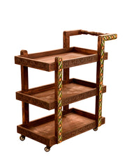 Akbari Hand Painted Tea Trolley