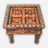 SIDE TABLE WITH BRASS METAL WORK – I