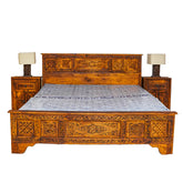 SULEMANI BED WITH 2x SIDE TABLES / 2X LAMPS