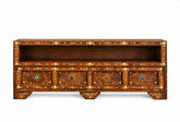 Hand-made brass work TV console