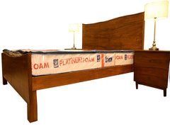 URHANI SOLID WOODEN BED WITH 2X SIDE TABLES