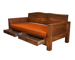 URHANI WOODEN DAY BED WITH 2 DRAWERS