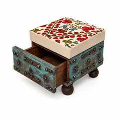 Kohistani Single Drawer Stool