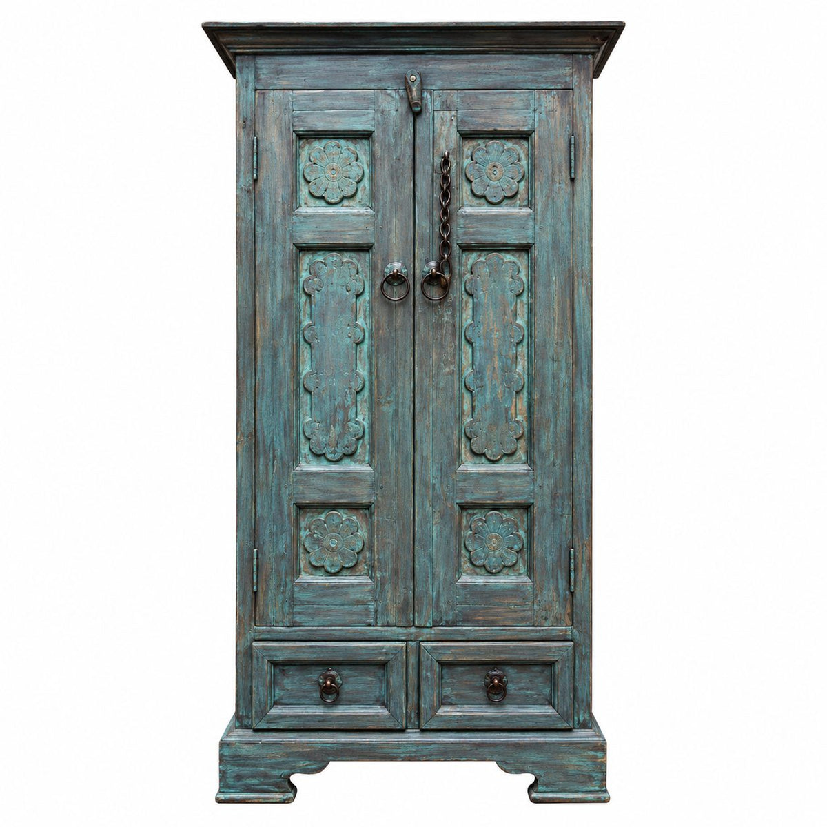 Antique Style Turquoise Cupboard