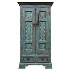Antique Style Turquoise Cupboard