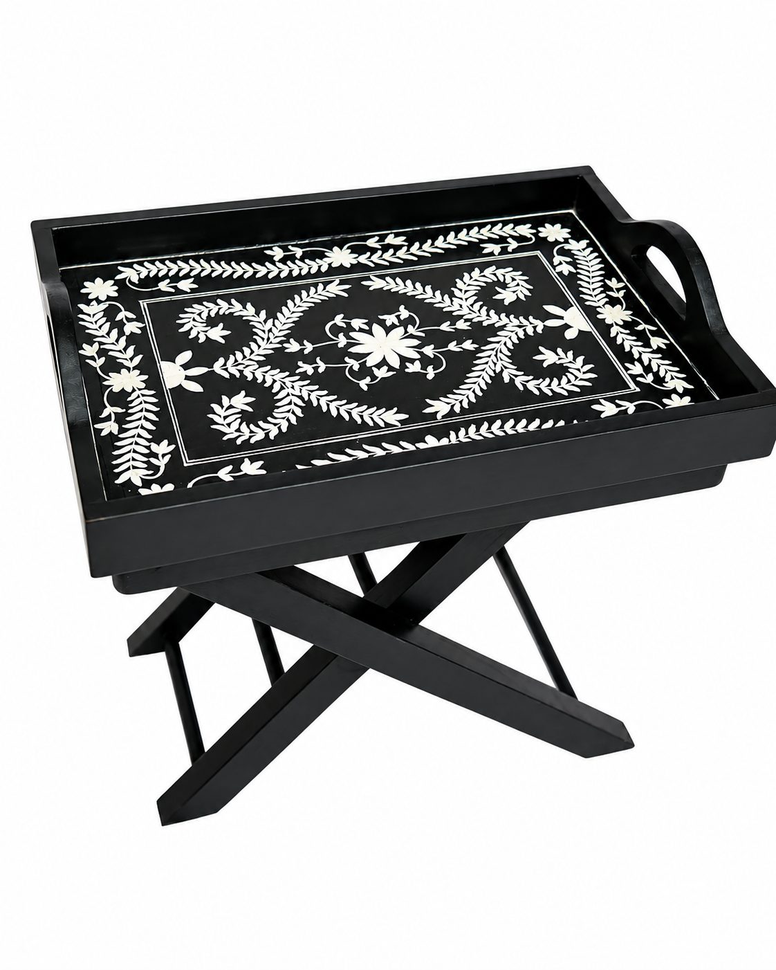 Akbari Black & White Folding Tray