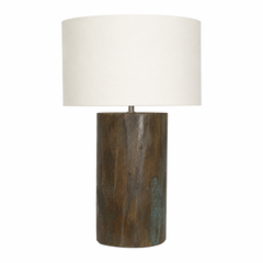 Wood Log Side Table Lamp II