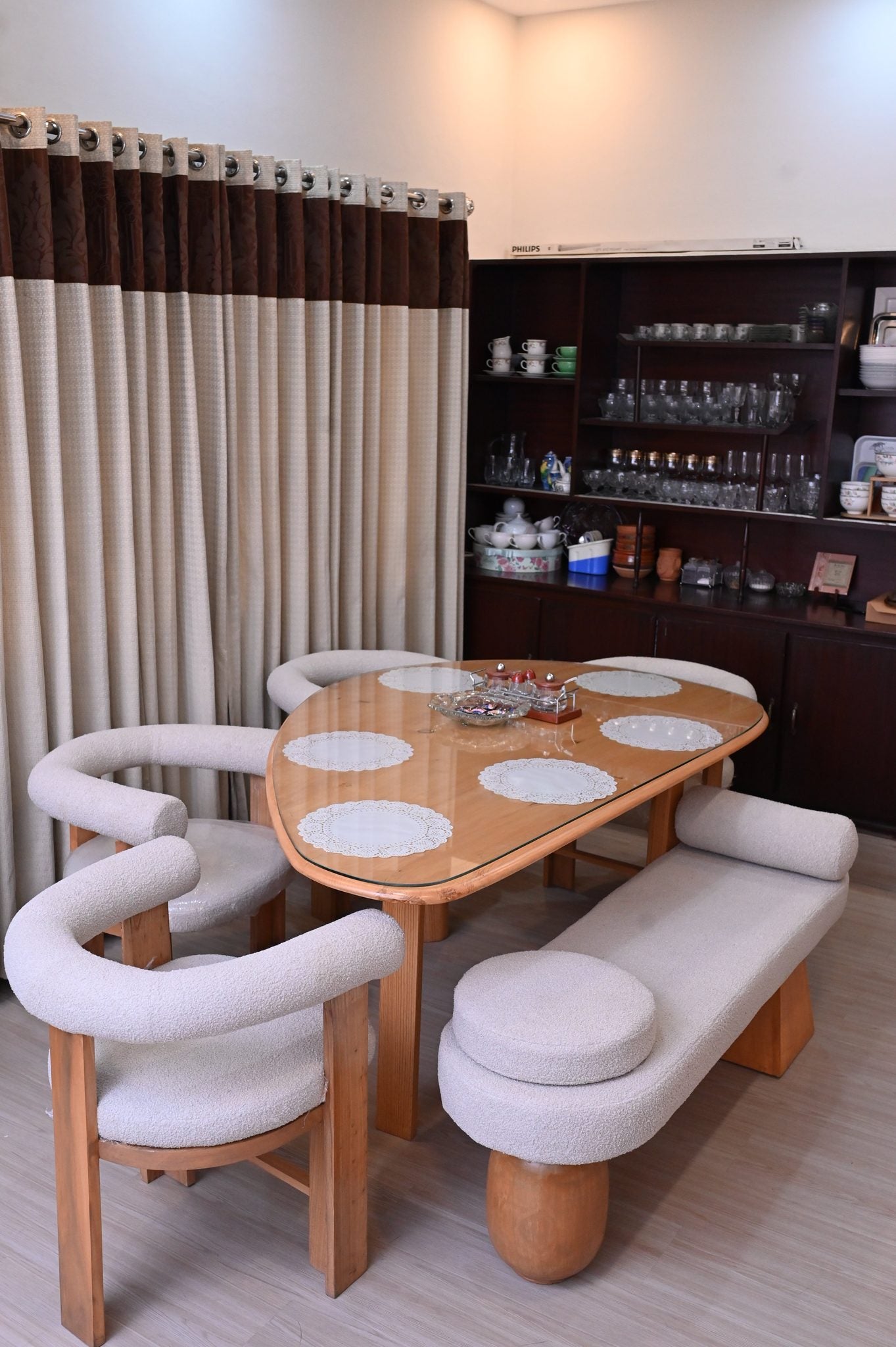 Nordic Dining Table with 4x Chairs & Bench
