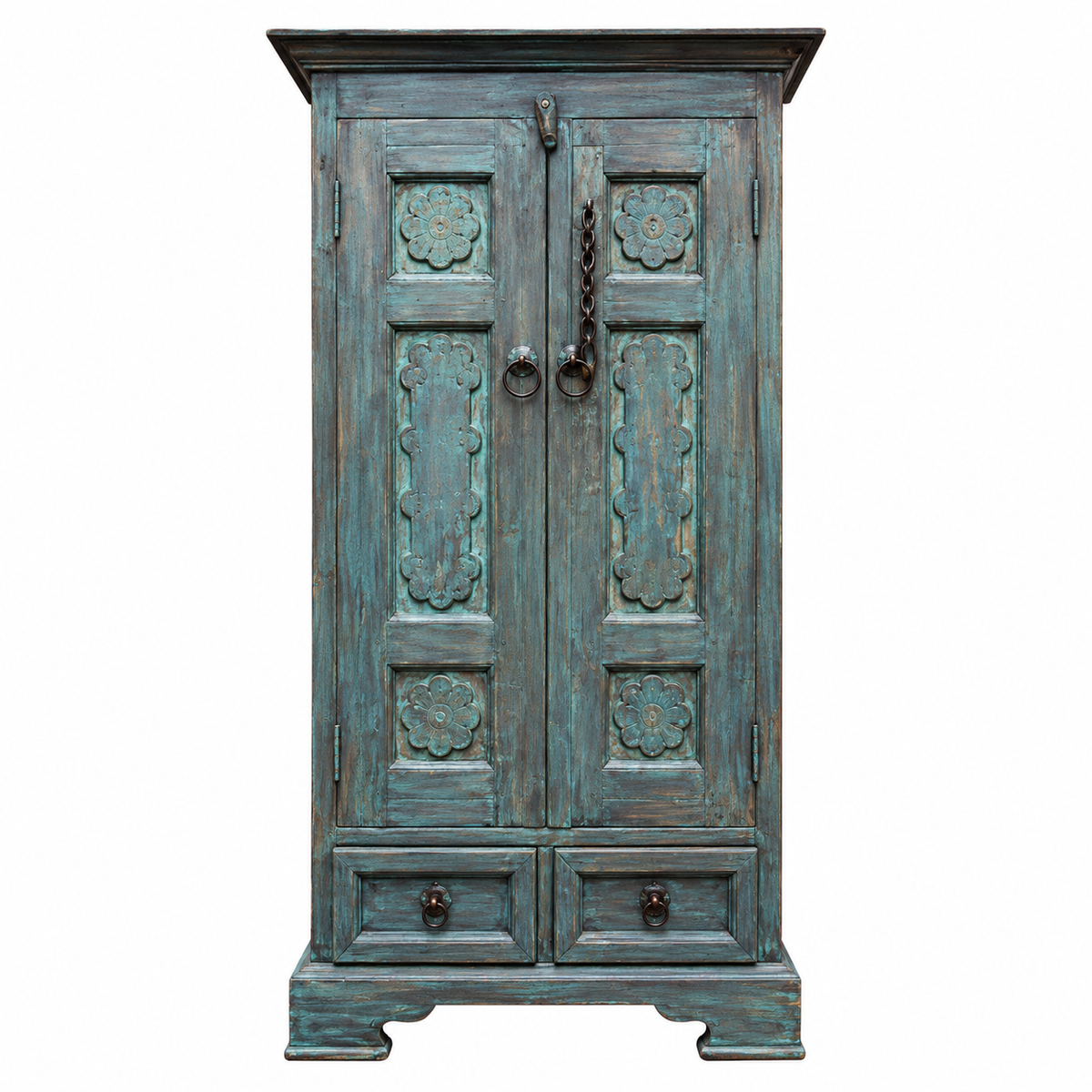 Antique Style Turquoise Cupboard