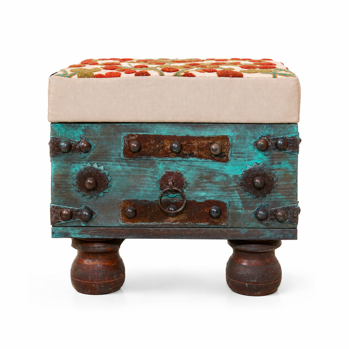 Kohistani Single Drawer Stool