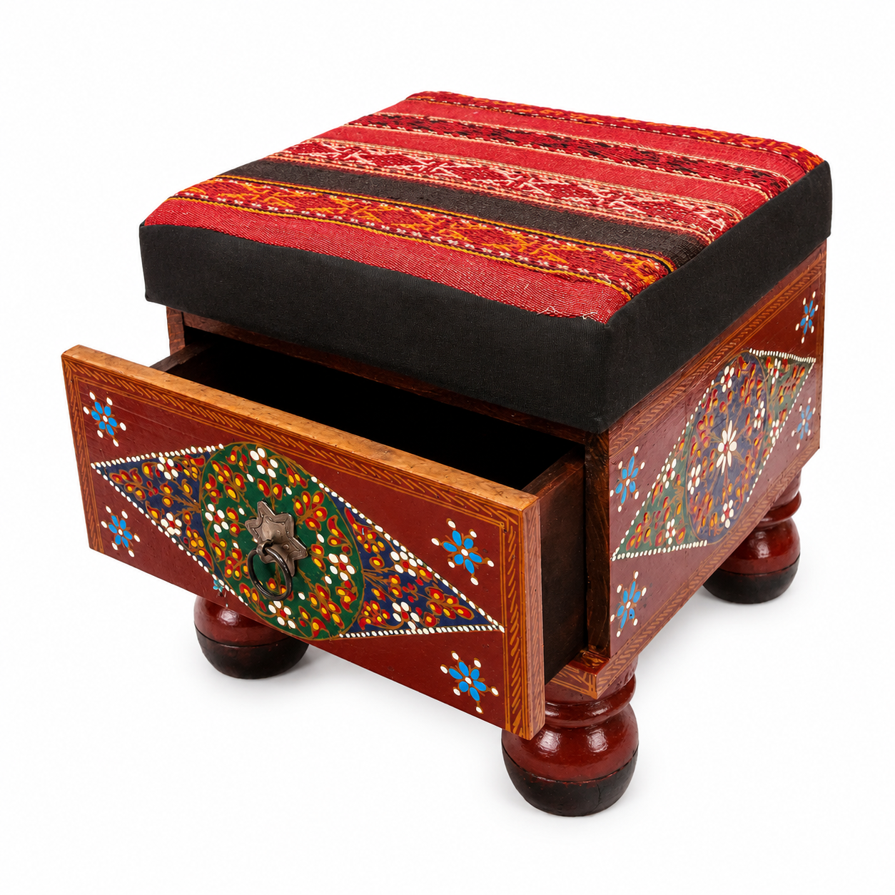 Akbari Single Drawer Stool - I