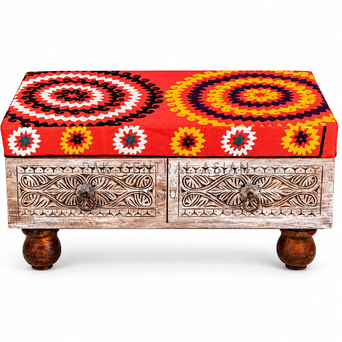 Sulemani 2 Drawer Stool - II