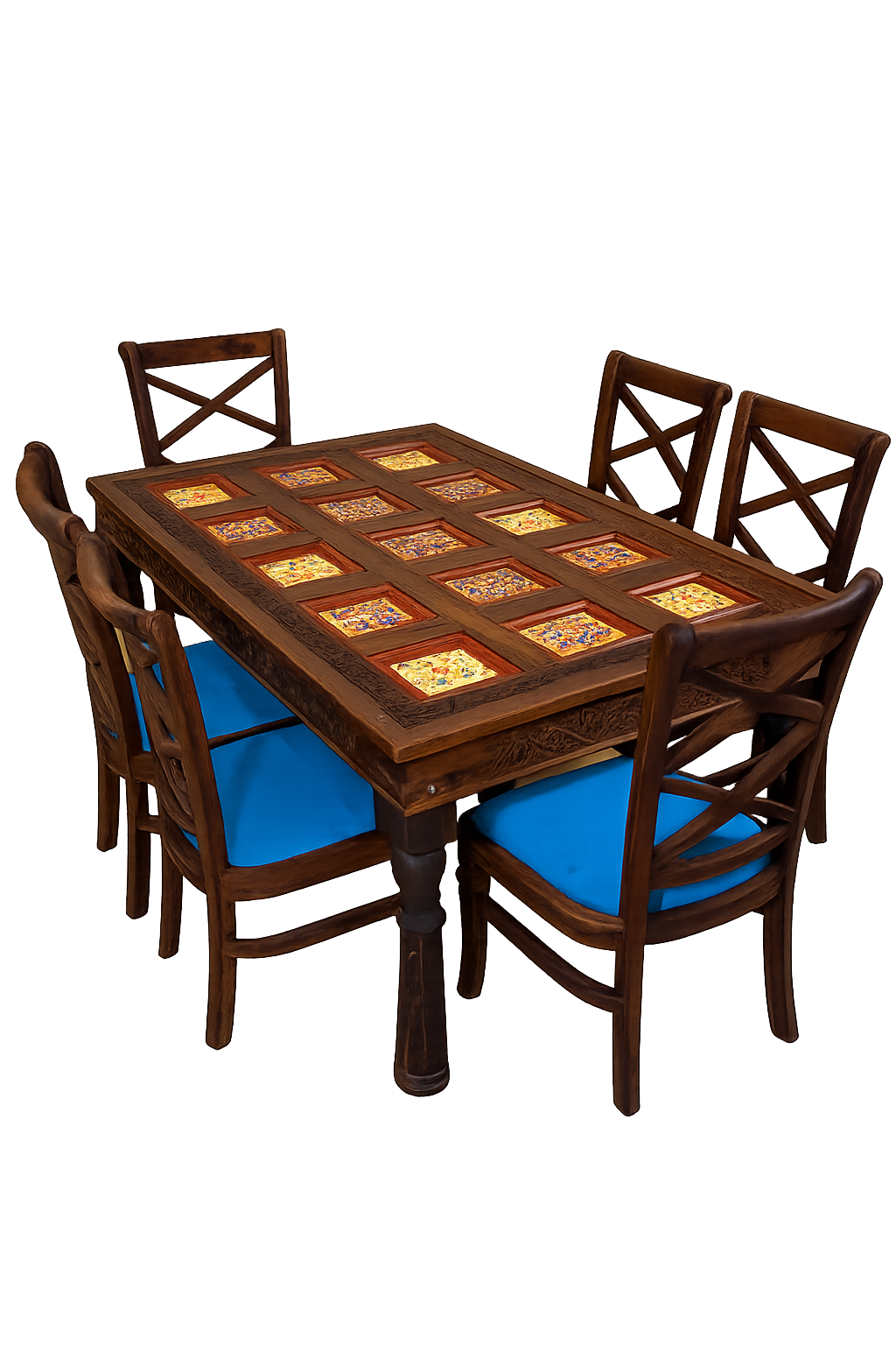 Akbari Dining Table with 6x Chairs