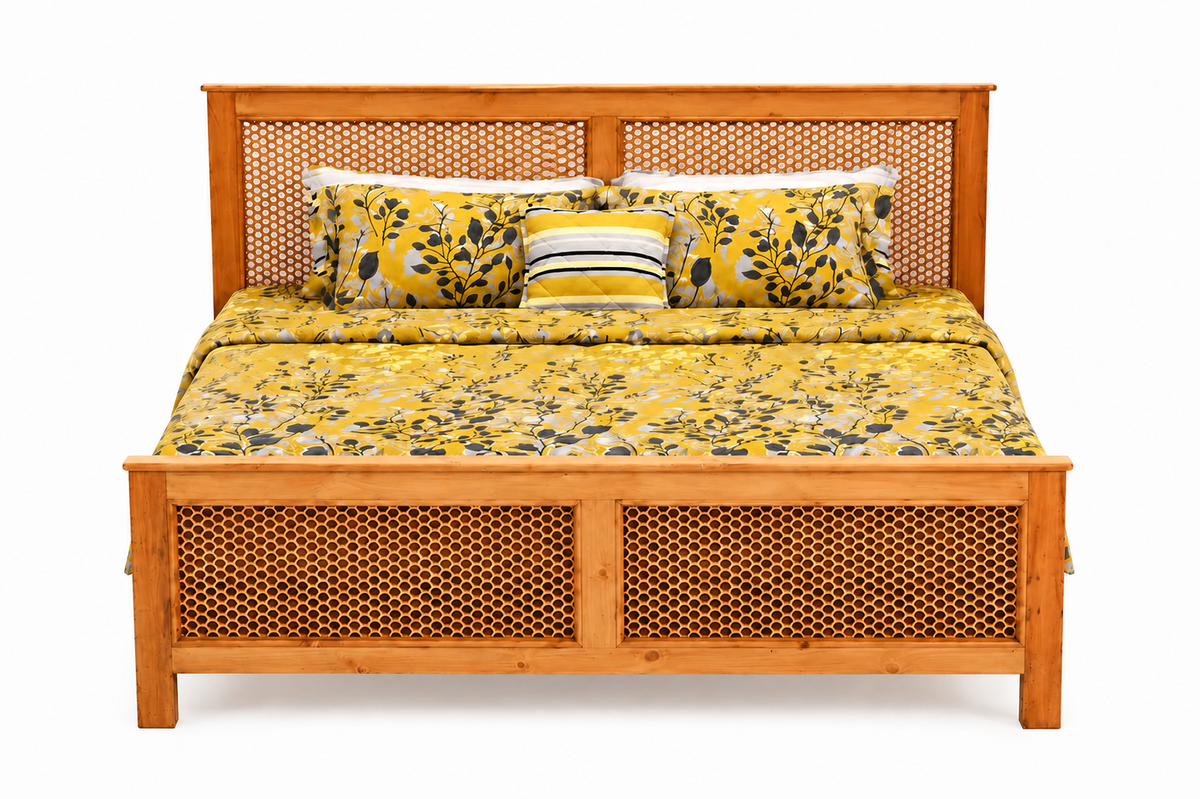 Wooden Jaali Bed - I