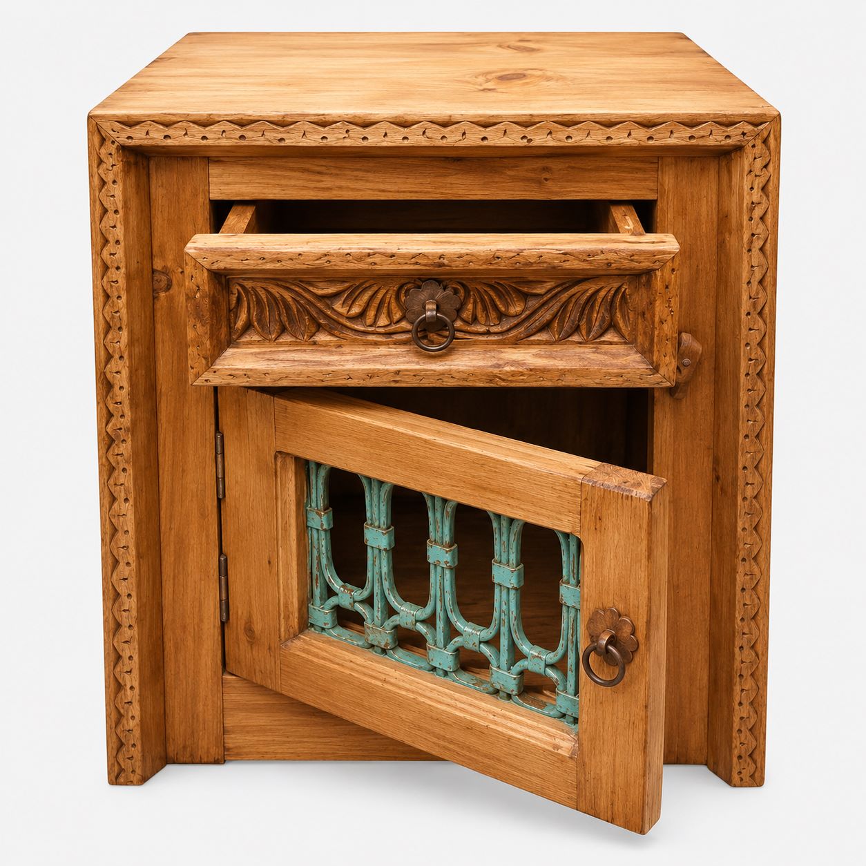 Iron Jaali Bed Side Table I