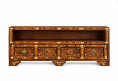 Hand-made brass work TV console