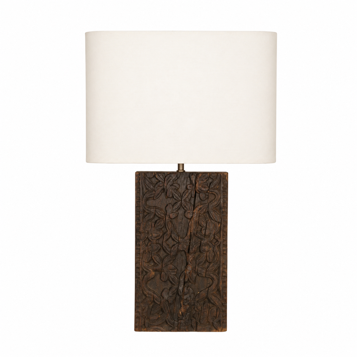 Wood Log Side Table Lamp - I
