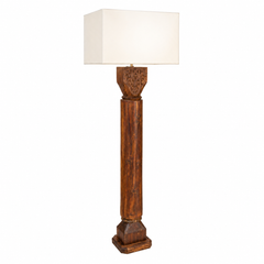 Wood Log Floor Lamp